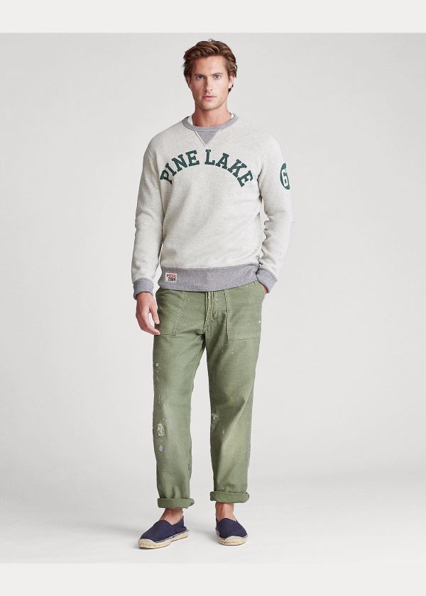 Polo Ralph Lauren D emperi Online Prodaja Polo Ralph Lauren Fleece Graphic Sweatshirt Svijetlo Sive Mu ke